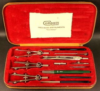 Vintage Compass Brand Drafting Tools Set 1906 Made In Germany