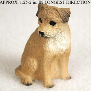Border Terrier Mini Hand Painted Figurine