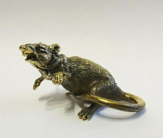 Mouse,  Rat,  Miniature Statuette Of Bronze,  Metal Figurine,  Bronze Rat Figure