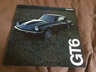 1972 Triumph Gt6 Coupe Color Brochure Usa Market Prospekt