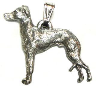 Italian Greyhound Pendant Dog Harris Fine Pewter Made In Usa Jewelry