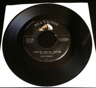 Elvis I Want You I Need You I Love You / My Baby Left Me 45