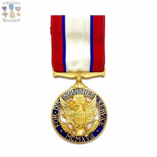 U.  S.  Army Distinguished Service Medal Li - Gi Crimp Brooch Ref 3