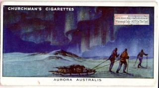 Aurora Australis Southern Lights Solar System Astronomy Vintage Trade Ad Card