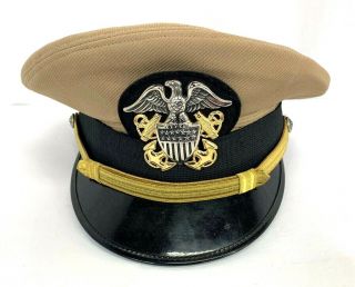 Us Navy Officers Khaki Dress Hat