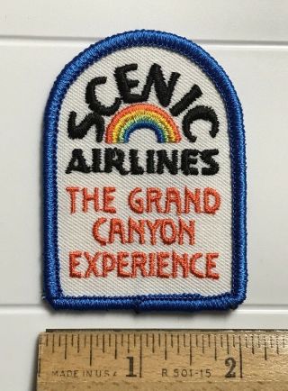 Scenic Airlines The Grand Canyon Experience Tour Rainbow Embroidered Patch Badge