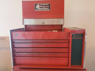 Vtg Snap On Tools Kra Red Tool Chest Box Cabinet Usa W Keys
