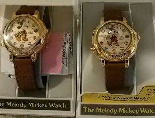 Disney 2 Mickey Mouse Lorus Melody Musical Watches " It 