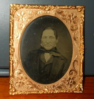 Rare 1/6th Size Ambrotype Image Of Young Man With Civil War Stamps