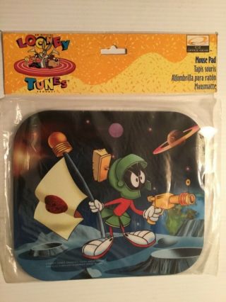 Warner Bros 1995 Looney Tunes Marvin Martian Computer Mouse Pad Nos Vintage