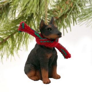 Doberman Pinscher Red Dog Tiny One Miniature Christmas Holiday Ornament