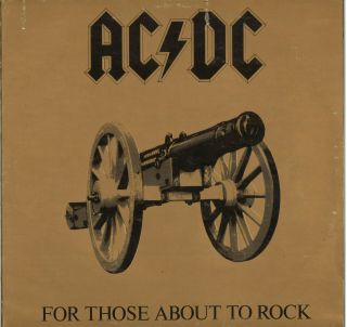 Ac/dc For Those About To Rock 1981 Aussie First Press Albert Production G/fold