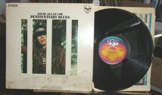 David Allan Coe ‎– Penitentiary Blues 1969 Us 1st Pressing Sss - 9 Vg,  Vinyl