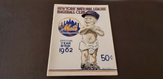 Vintage 1962 York Mets Official Yearbook