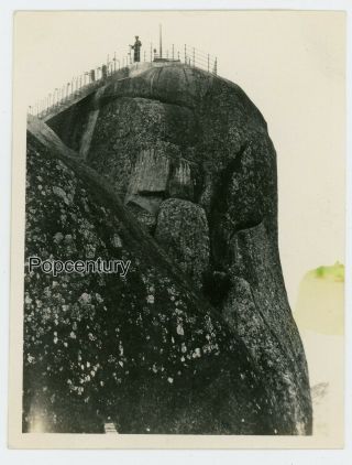Photograph China 1932 Amoy Xiamen Kulangsu Camel Rock Observation Deck Photo