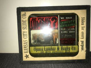 Opaco Lumber & Realty Las Vegas Vintage Magic Lantern Glass Slide 1928