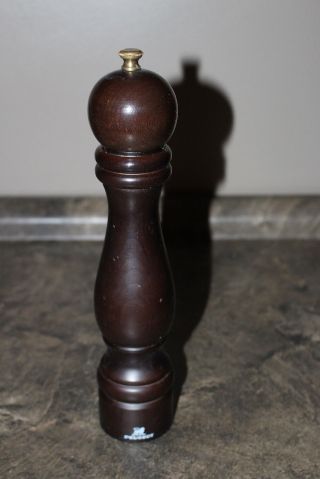Peugeot Wood Pepper Mill Made In France Dark Brown Tall