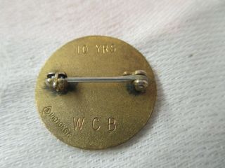 Vintage Penrose Hospital 10 Years Service Award Pin Brooch 1/10 10K GF 2