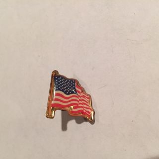 Rare Vintage Enamel American Flag Lapel Pin