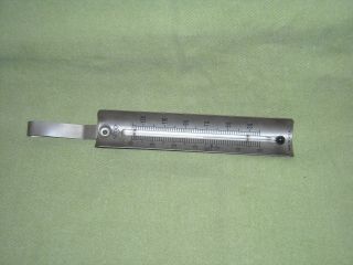 Vintage Atco Aluminum Hanging Fahrenheit Thermometer Made In U.  S.  A.  140 - 20 Deg