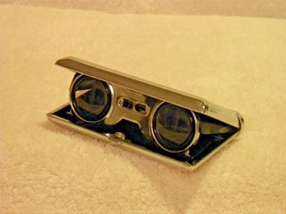Vintage Crystar Opera Glasses Red 2.  5x Coated Lens - Made In Japan Binoculars