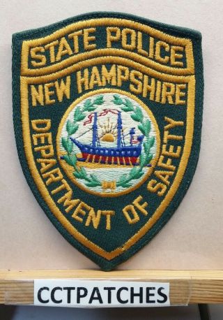 Vintage Hampshire State Police Department Of Safety Shoulder Patch Nh
