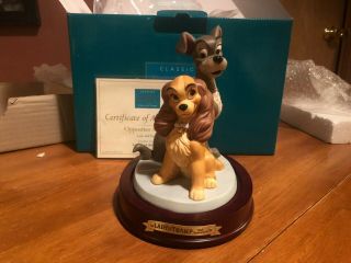 Wdcc Lady And The Tramp " Opposites Attract ",  Box &
