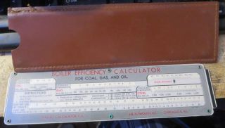 Vintage Boiler Efficiency Calculator Gas Slide Rule Graphic Calculator Co