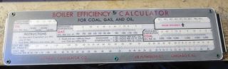 vintage Boiler Efficiency Calculator gas Slide Rule Graphic Calculator Co 2
