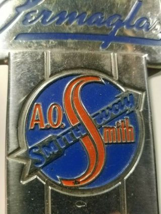 1950s Vintage A.  O.  Smith Smithway Emblem Metal Sign Harvestore Silo Farm Gas Oil