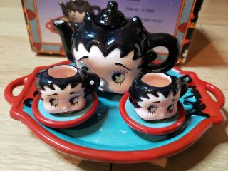 Vintage 1995 Vandor Betty Boop Ceramic Mini Tea Set Teapot