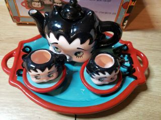 Vintage 1995 Vandor Betty Boop Ceramic Mini Tea Set Teapot 2