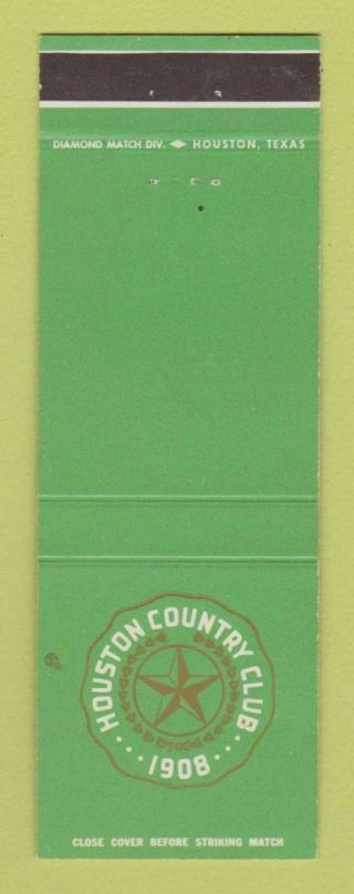 Matchbook Cover - Houston Country Club Tx