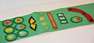 Vintage Girl Scout Sash With Patches And Pins Tucson Arizona 1960 - 1970 