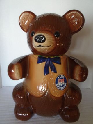 1982 Kraft I Love Marshmallows Bear Ceramic Cookie Jar