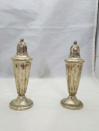 Vintage N.  S.  Co.  Sterling Silver Salt And Pepper Shakers High