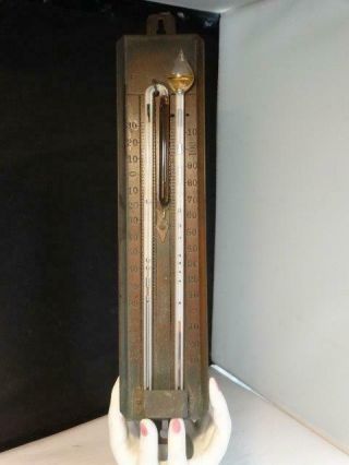 Antique Tycos Thermometer Hot Cold Flowing Fluid 110 Below To 110 Above 0 Nr