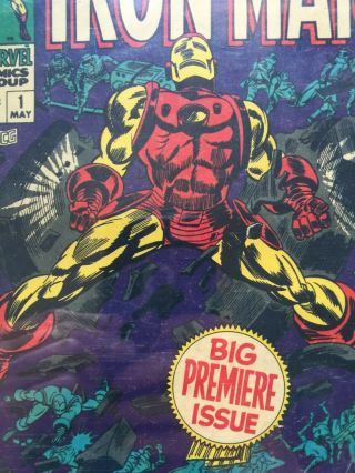 The Invincible Iron Man 1 (Marvel Comics 1968) PGX 2.  0,  Origin Iron Man Retold 3