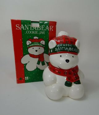 1986 Santa Bear Cookie Jar Dayton Hudson
