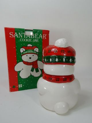 1986 Santa Bear Cookie Jar Dayton Hudson 3