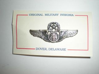 Usaf Master Aircrew Wings Badge - Small - Silver Oxidized