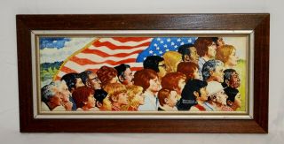 Norman Rockwell America,  Limited Edition Porcelain Tile Plaque,  1979