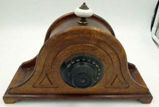 Vintage German Wooden Unusual " Combination Safe " Shaped Music Box