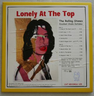 The Rolling Stones Lonely At The Top Lp Andy Warhol Art L M Ted 49/55