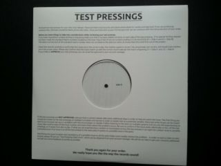 Mike Oldfield - Test Pressing Album Sent From Plant To Universal For Approval