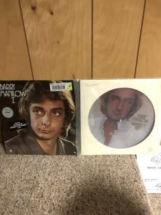 Barry Manilow 1 & Greatest Hits 2 Lp Picture Disc Récords Set Of 2