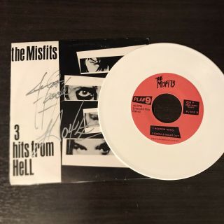 Misfits 3 Hits From Hell 7” - White 1/400 Vinyl Signed