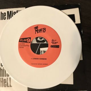 MISFITS 3 Hits From Hell 7” - white 1/400 vinyl signed 3