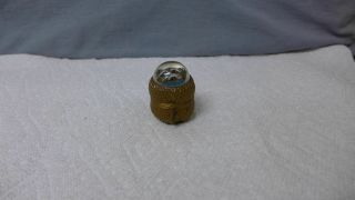Sewing Vintage Figural Metal Tape Measure Cat Glass Intaglio