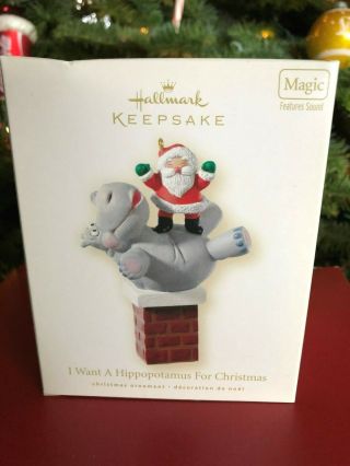 Hallmark 2008 I Want A Hippopotamus For Christmas Musical Ornament